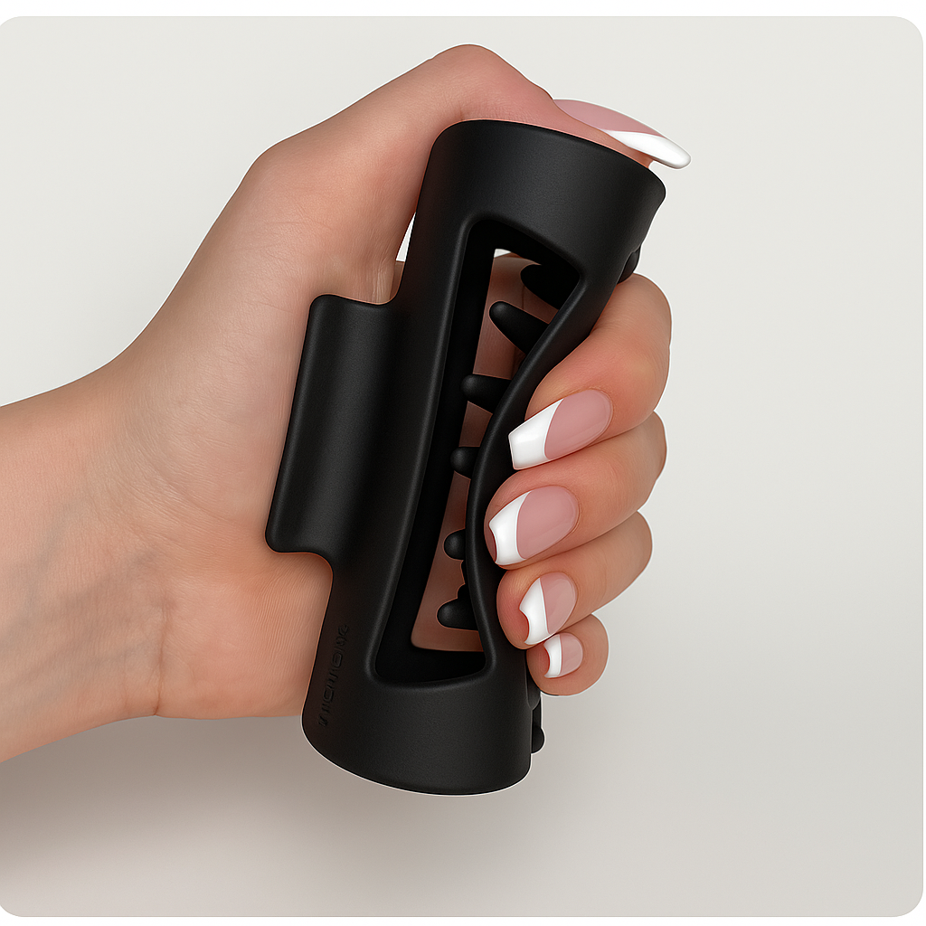 Silikonowa spinka pazur – czarna