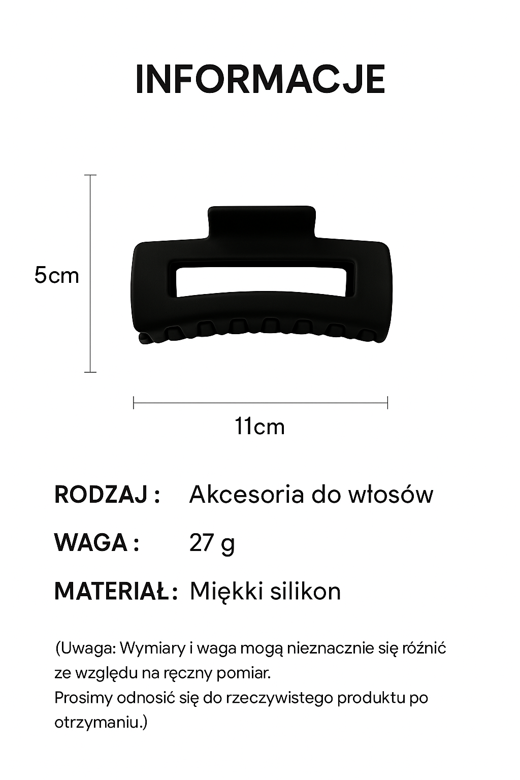 Informacje o FlexiSpince — miękki silikon, 11x5 cm, 27g